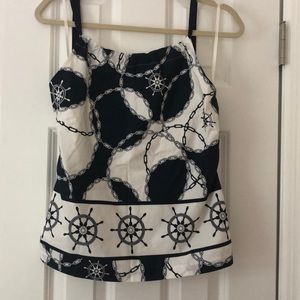 Never worn Vineyard Vines anchor print halter top